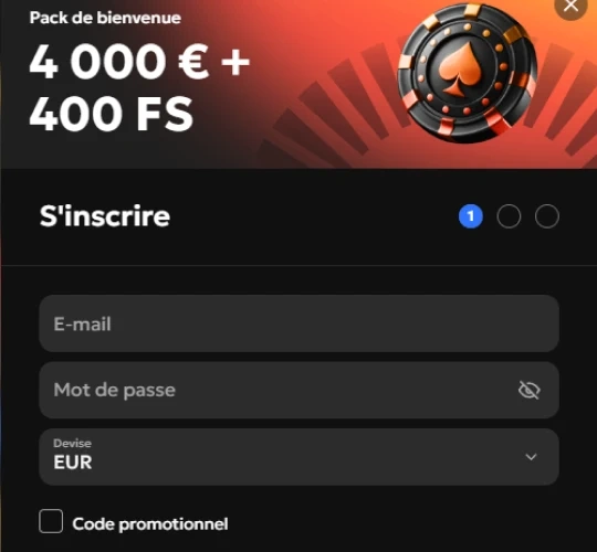 Inscription Gxbet